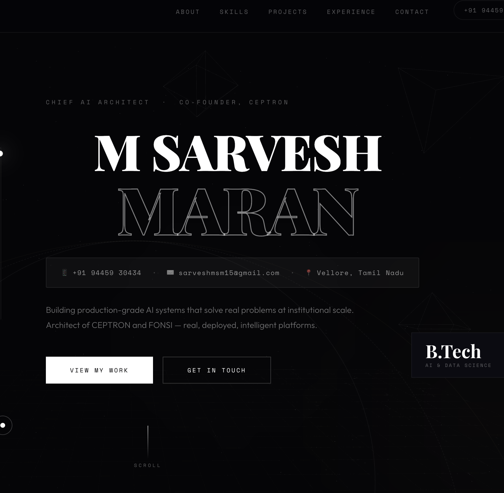 Sarvesh Maran Portfolio